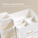 Makeup Organizer with Brush Holder for Vanity, Large Plastic Bathroom Countertop Organizer Skin Care Storage, Easy to St