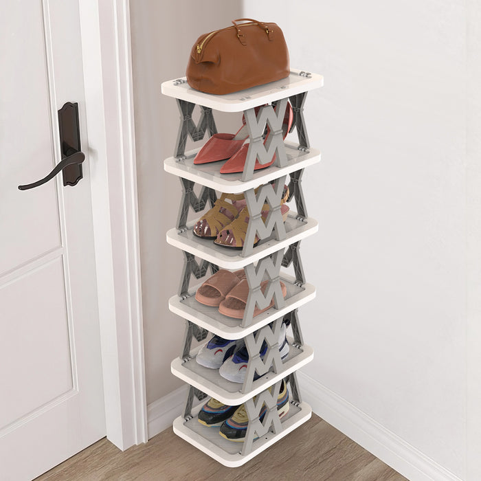 Six-Tier Foldable Shoe Rack