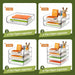 4-Tier Acrylic Paper Tray Organizer, Clear Stackable Desk File Organizer for Documents, Files, Letters, A4 Paper, Books,
