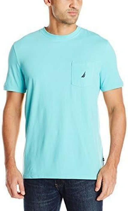Men'S Solid Crew Neck Short-Sleeve Pocket T-Shirt