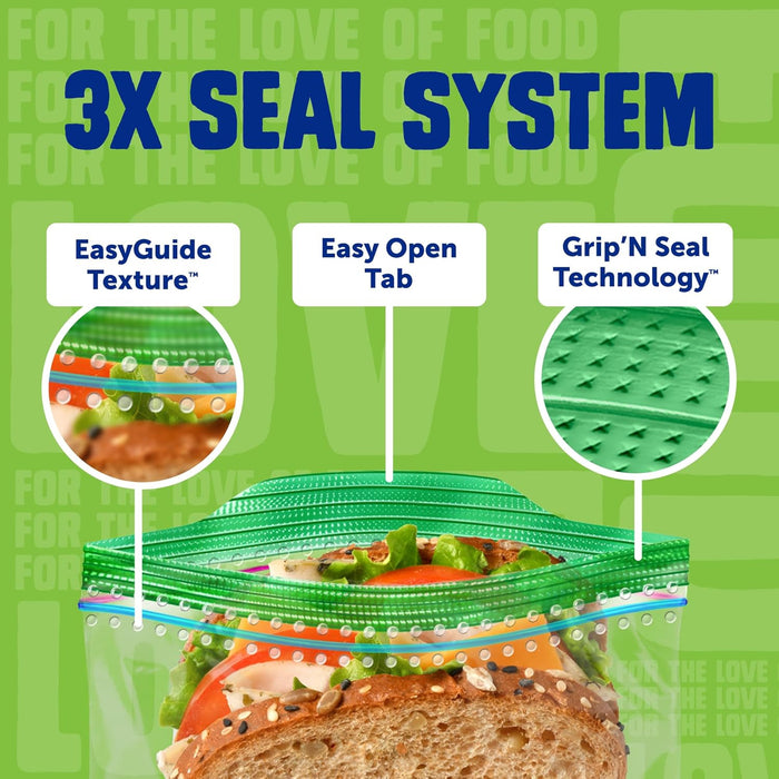 Sandwich & Snack Bags, Food Storage, Easy Open & Close, 270 Count
