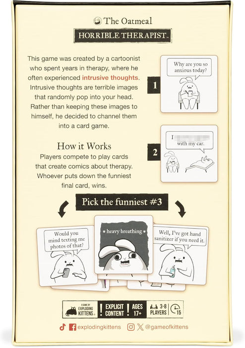 Horrible Therapist: Extra Horrible Edition by - A Card Game for 3-8 Players, Ages 17+ - Adult Party Game for Family Nigh
