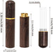 Espresso Coffee Stirrer 5 Needles 0.4mm Espresso Distribution Tools, Natural Wood Handle and Stand (Walnut)