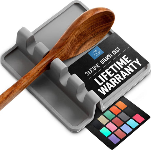 Spoon Rest for Multiple Utensils High Heat-Resistant Silicone Drip Pad, BPA-Free Spoon Holder for Stove Top, Kitchen Gad