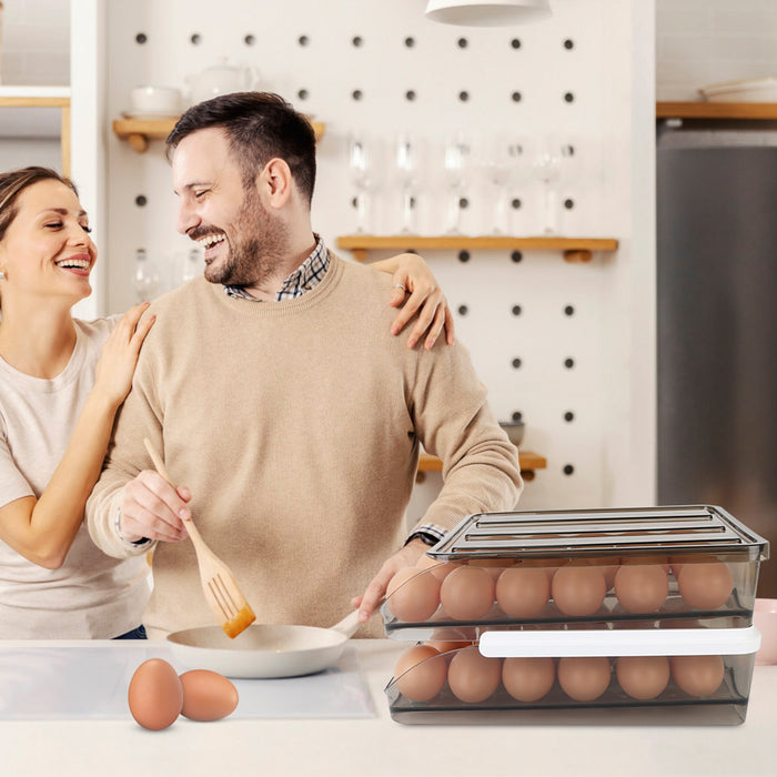 Double-Layer Rolling Egg Organizer