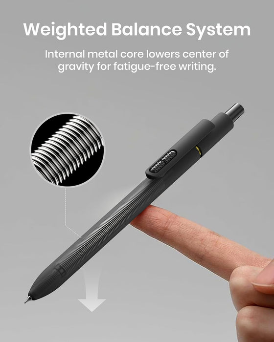 8 Pack Gel Pens, Quick-Drying Black Ink, 0.7mm Fine Point Fidget Pen