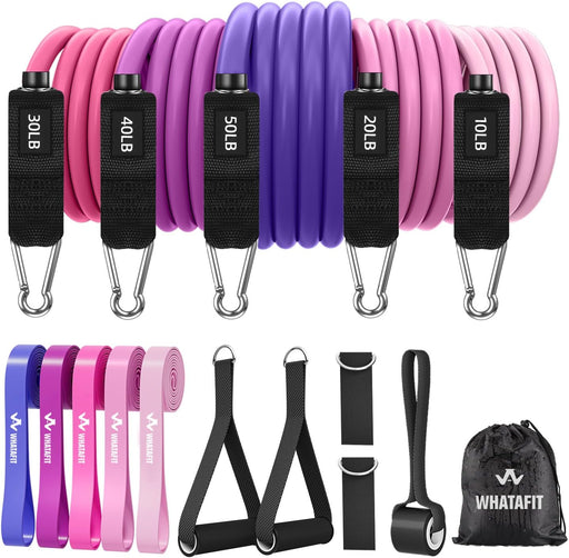 Resistance Bands with Handles, 150 lb Exercise Bands Set