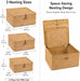 Square Handwoven Seagrass Wicker Storage Baskets with Lids, Set of 3