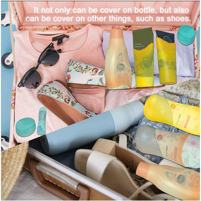 Silicone Bottle Covers Travel Essentials for Women Men, Beach Vacation Essentials, Travel Size Toiletries Accessories, C