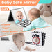 Black and White Baby Toys Tummy Time Mirror High Contrast Book Flash Card