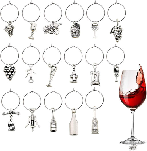 Craft Supplies Wine Glass Charms Markers Tasting Party Decoration Supplies Gift with 25mm Strong Stainless Steel Wine Gl