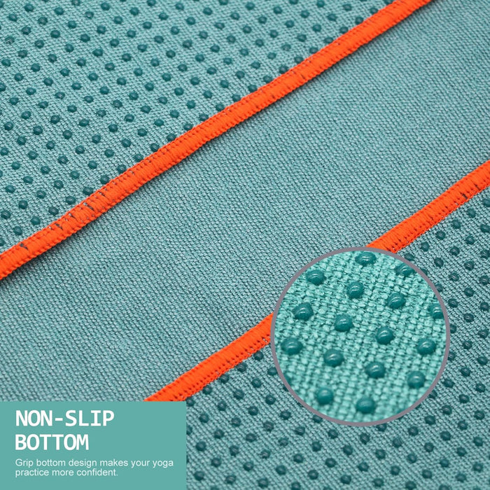 2 Pack Hot Yoga Towel with Grip Dot, Non Slip Yoga Mat Towe Sweat Absorbent Towel for Hot Yoga,Bikram, Pilates and Fitne