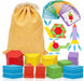 209 PCS Shapes Wooden Pattern Blocks for Kids