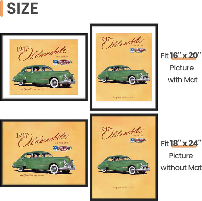 18x24 Picture Frame, Wall Decor Poster Frames, Black 1 Pack