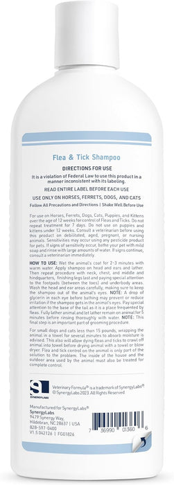 Flea and Tick Shampoo for Dogs and Cats, 16 oz