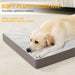 Orthopedic Dog Bed for Large Dogs with Waterproof Lining, Grey, 35x22