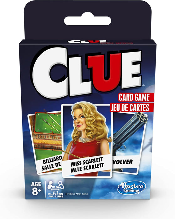 Clue Card Game, 3-4 Player Strategy Game, Fun Summer Activities, Vacation Travel Essentials, Ages 8+