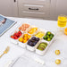 Divided Serving Tray with Lid and Handle - Snackle Box Charcuterie Container for Portable Snack Platters - Clear Organizer for Candy, Fruits, Nuts, Snacks - Perfect for Party, Entertaining
