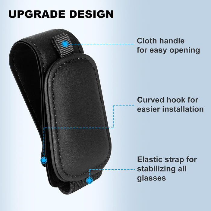 2 Pack Sunglass Holder for Car Visor, Magnetic, Easy to Hold