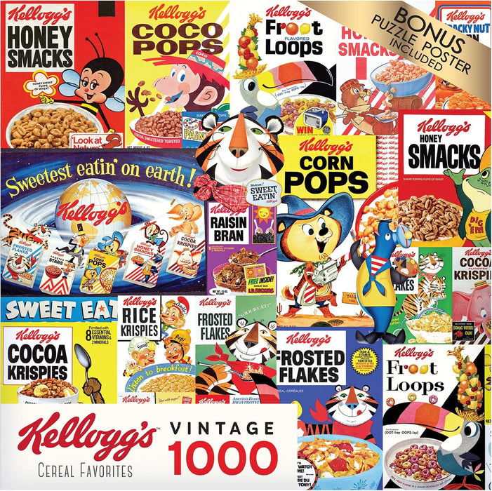 - Kellogg's - Cereal Favorites - 1000 Piece Jigsaw Puzzles for Adults