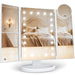 2X/3X/10X Magnifying Vanity Mirror with Light, Trifold Makeup Mirror
