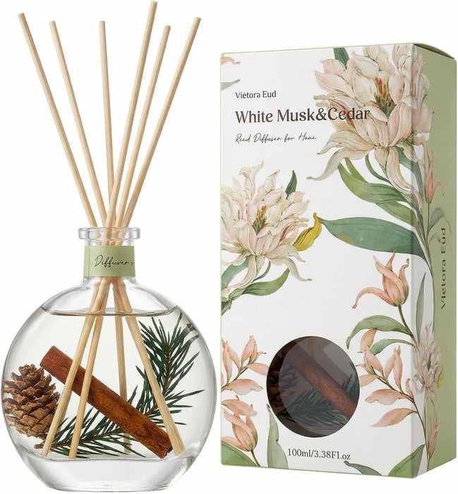 Cedarwood & White Musk Reed Diffuser, 3.34 Fl Oz