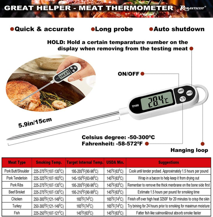 23pcs Must-Have BBQ Grill Accessories Set with Thermometer in Case - Stainless Steel Barbecue Tool Set with 2 Grill Mats for Backyard Outdoor Camping - Father's Day Best Barbecue Gift