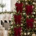 Large Christmas Bows, Velvet Bows for Xmas Tree Topper Garland Wreath Decor