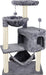 Cat Tree with Cat Condo and Big Hammock, Grey