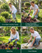 Gardening Tool Gift Set, 4 Hand Tools with Case, Green