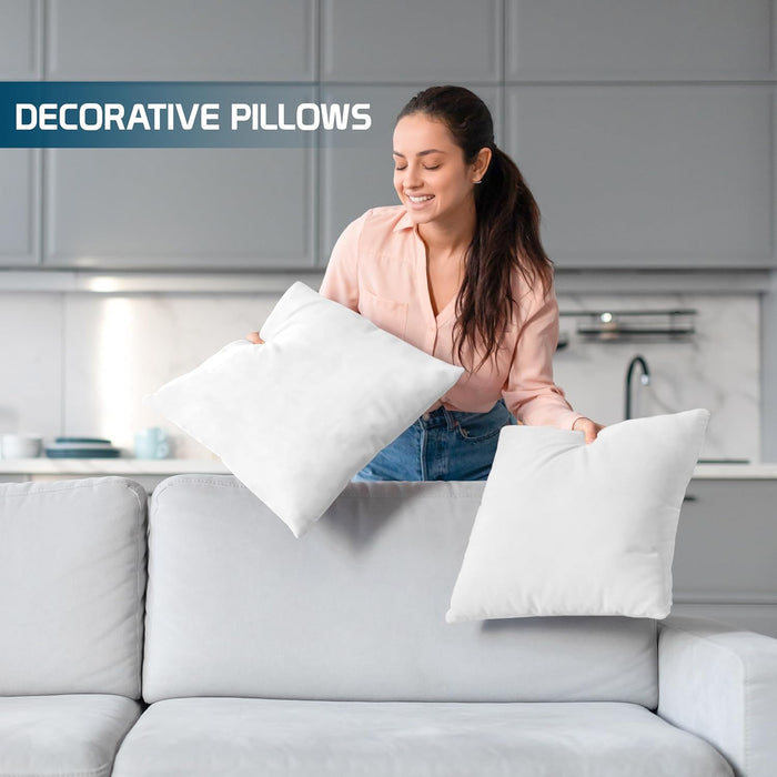 Throw Pillows, Decorative 18x18 Pillow Inserts, Set of 4