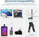 60 LED Portable Selfie Light Video Conference Lighting with Clip & Camera Tripod Adapter Rechargeable 2200mAh CRI 97+, 3 Light Modes for Phone iPhone Webcam Laptop Photo Makeup