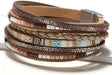 Leather Wrap Bracelets for Women, Boho Western Stacked Jewelry