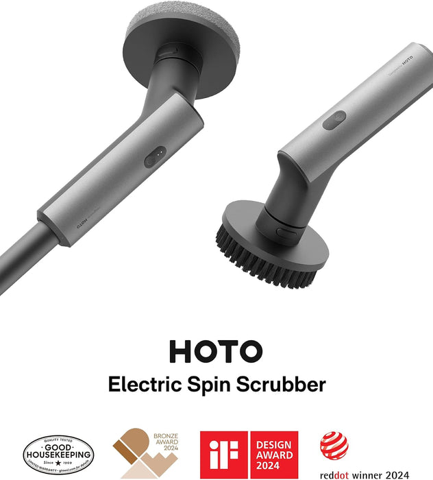 Cordless Electric Spin Scrubber, 6 Brush Heads, for Bathroom, Tile