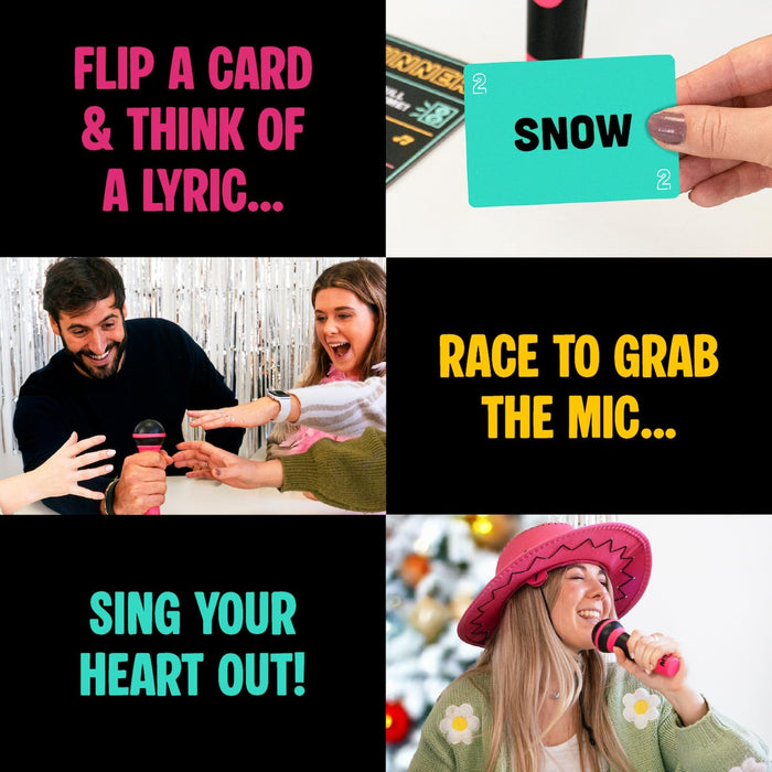 Grab The Mic - Award Winning Karaoke Party Game for Bad Singers w Foam Mic