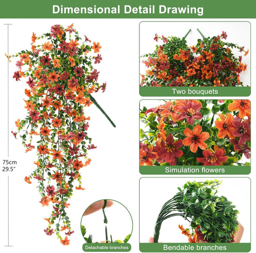Artificial Fall Fake Flowers for Outdoor Fall Decoration