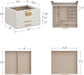 Jewelry Box Organizer, 3-Layer Storage with 2 Drawers, Glass Lid