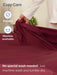 Extra Deep Twin Sheet Set - 4 Piece Breathable & Cooling Sheets - Burgundy