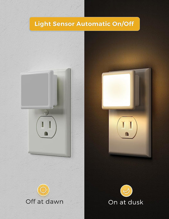 Night Lights Plug into Wall 2-Pack, 0.3W Plug in Night Light