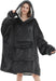 Grey Blanket Hoodies for Women and Men Adult Oversize Wearable Blanket Hoodies for Soft and Warm