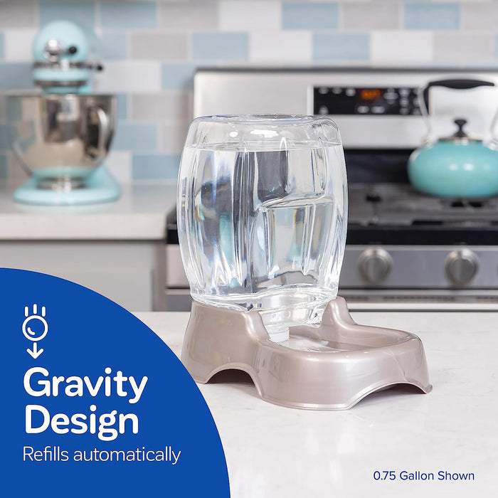 Pet Cafe Gravity Water Dispenser, 0.75 GAL, Pearl Gray