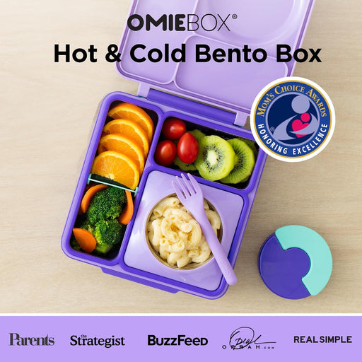 Box Kids Insulated Leakproof Bento Lunch Box with Food Jar (Purple Plum)