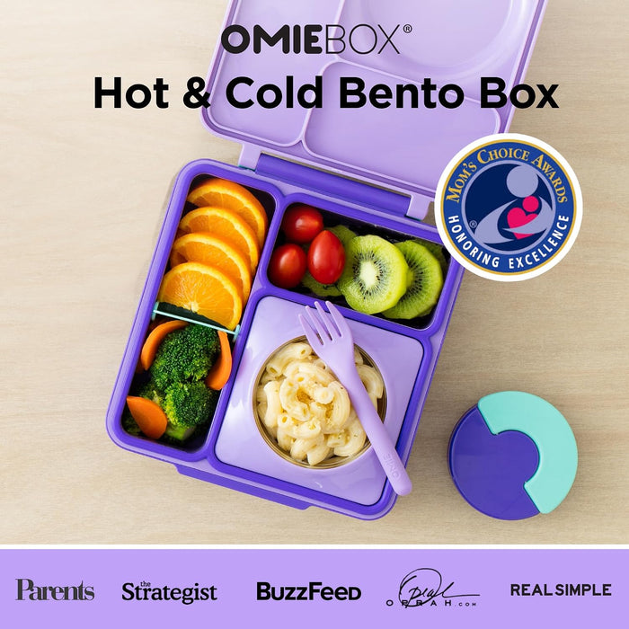Box Kids Insulated Leakproof Bento Lunch Box with Food Jar (Purple Plum)