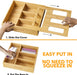 Bag Storage Organizer for Kitchen Drawer, Bamboo Organizer, Compatible with Gallon, Quart, Sandwich and Snack Variety Si
