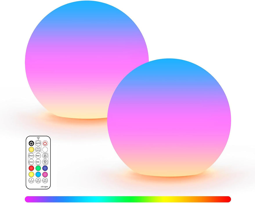 3-inch Rechargeable LED Ball Lights, Glowing Sphere Lights w/Remote