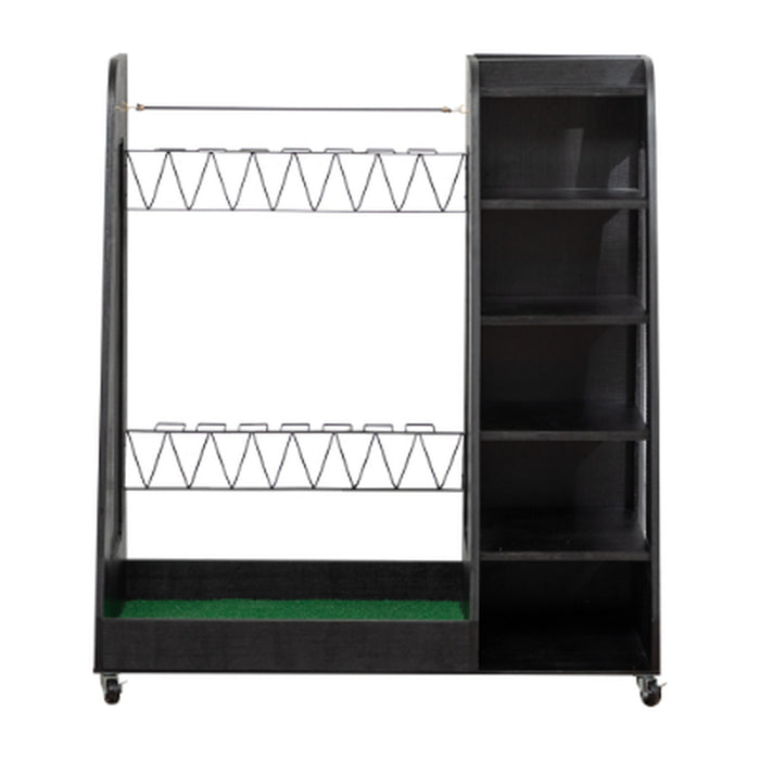 Two-Bag Wooden Golf Storage Rack