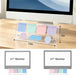 Monitor Memo Board Holder 14"x5", Office Organization Memo Holders for Computer Sticky Note Holder, Space-Saving Under M