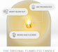 Flameless LED Battery Operated Ivory Pillar Candle, Flickering Realistic Moving Flame, 3" x 4.5" Luminous Real Wax Indoor Home Decor Pack of 1