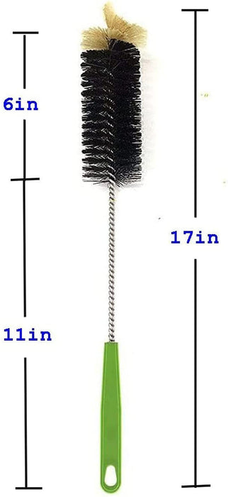 Long-Handle Water Bottle Cleaning Brush — Black