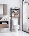 Over Toilet Storage Rack, 63.2" H Space-Saving, Holder & Hooks